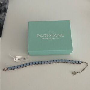 Park Lane Silver and Blue Stone Bracelet
